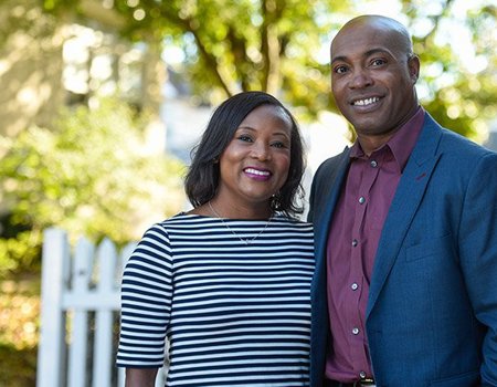 Warrior Sean Sanders and his wife.