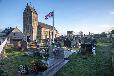 A U.S. military cemetery in England.
