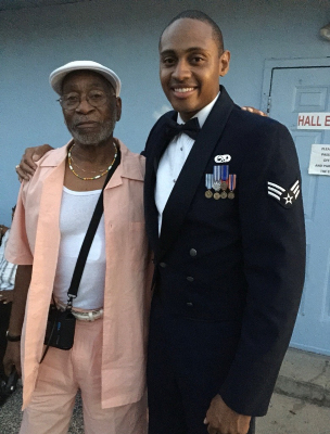 Tyshawn and one of his uncles who served in the Marines
