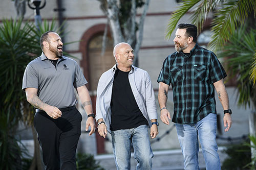 WWP warriors, including Joe Stabley and Benjamin Heck, share a laugh at a recent gathering.