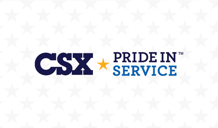 CSX Pride In Service logo.