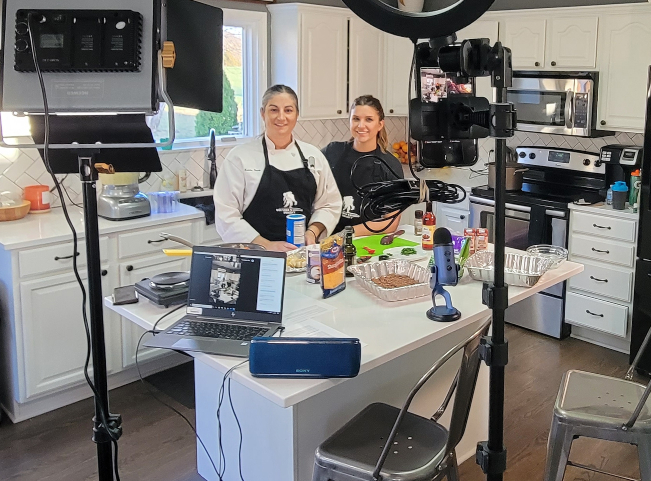 Army Reserve veteran Keara Torkelson in the kitchen