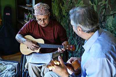 Angie's involvement with WWP's Independence Program helped her rekindle her passion for performing and writing music..
