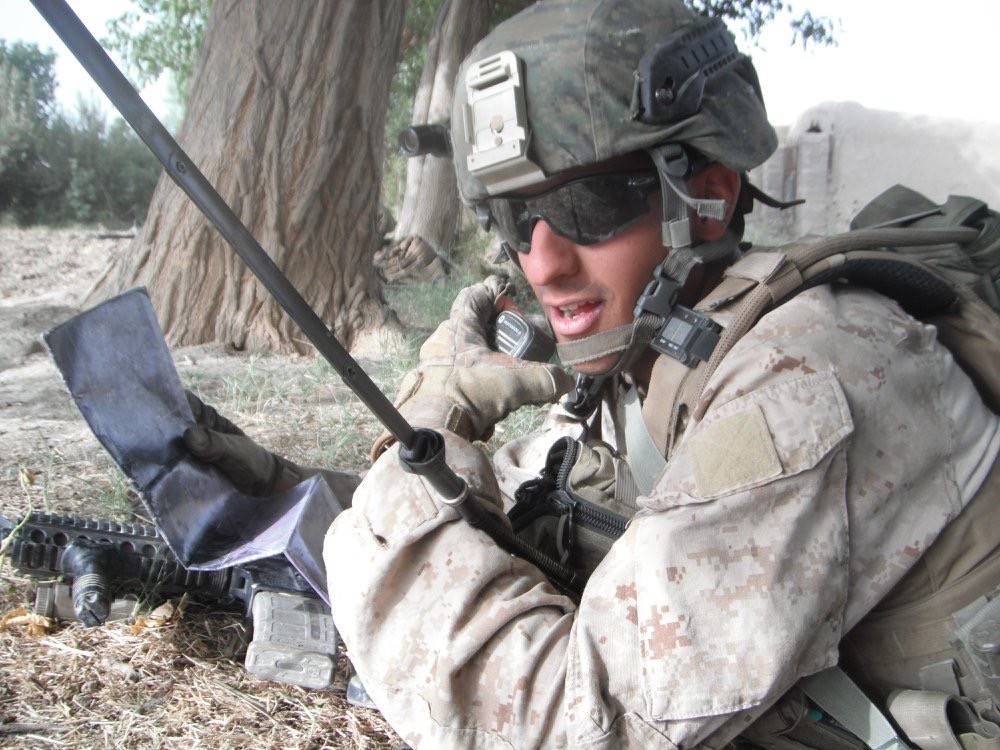 Juan Valdez in uniform in Afghanistan in 2011.