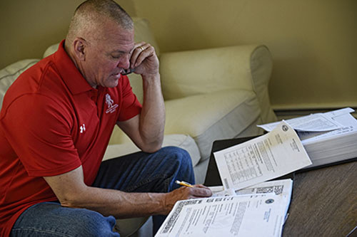 Veteran applying for benefits with the VA