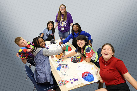 Kids Rank Masks of Hope workshop.