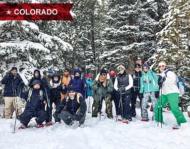 Warriors snowshoed the trails of Pike’s Peak, one of the most famous summits in America.